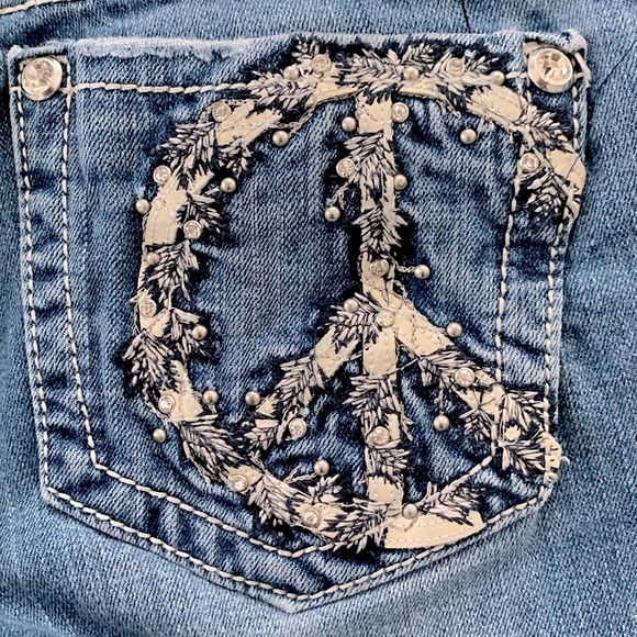 Miss Me Peace Sign #JP5356B Boot Jean - Picture 2 of 15